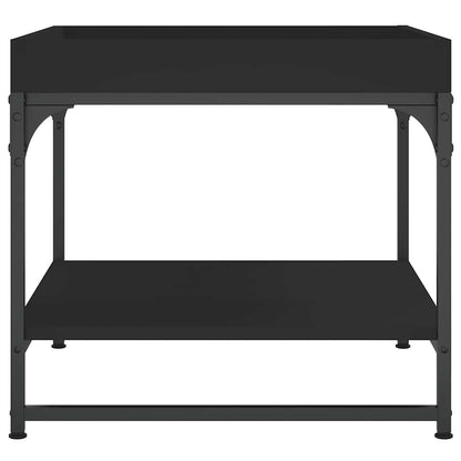 vidaXL Coffee Table Black 49,5x49,5x45 cm Engineered Wood