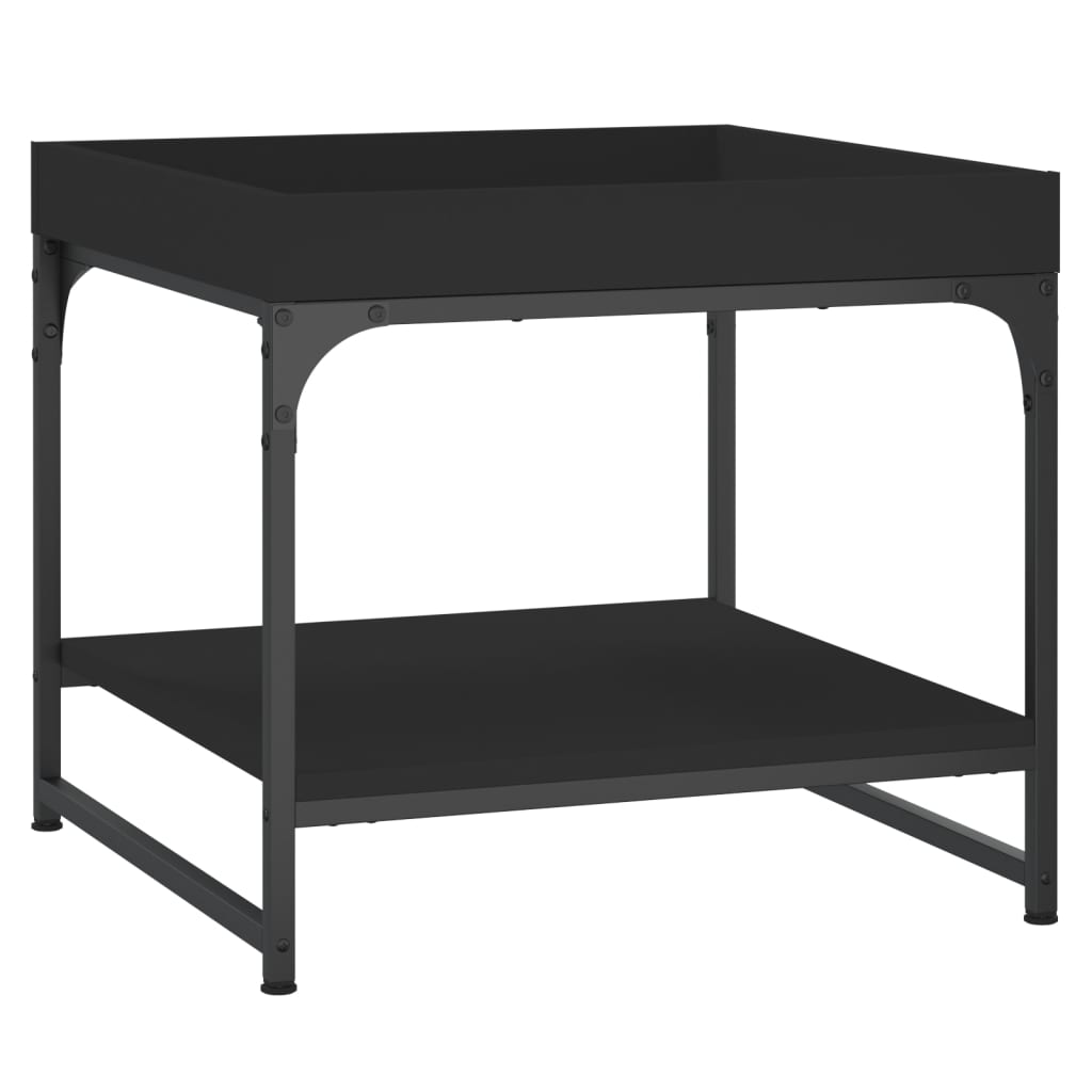 vidaXL Coffee Table Black 49.5x49.5x45 cm Engineered Wood