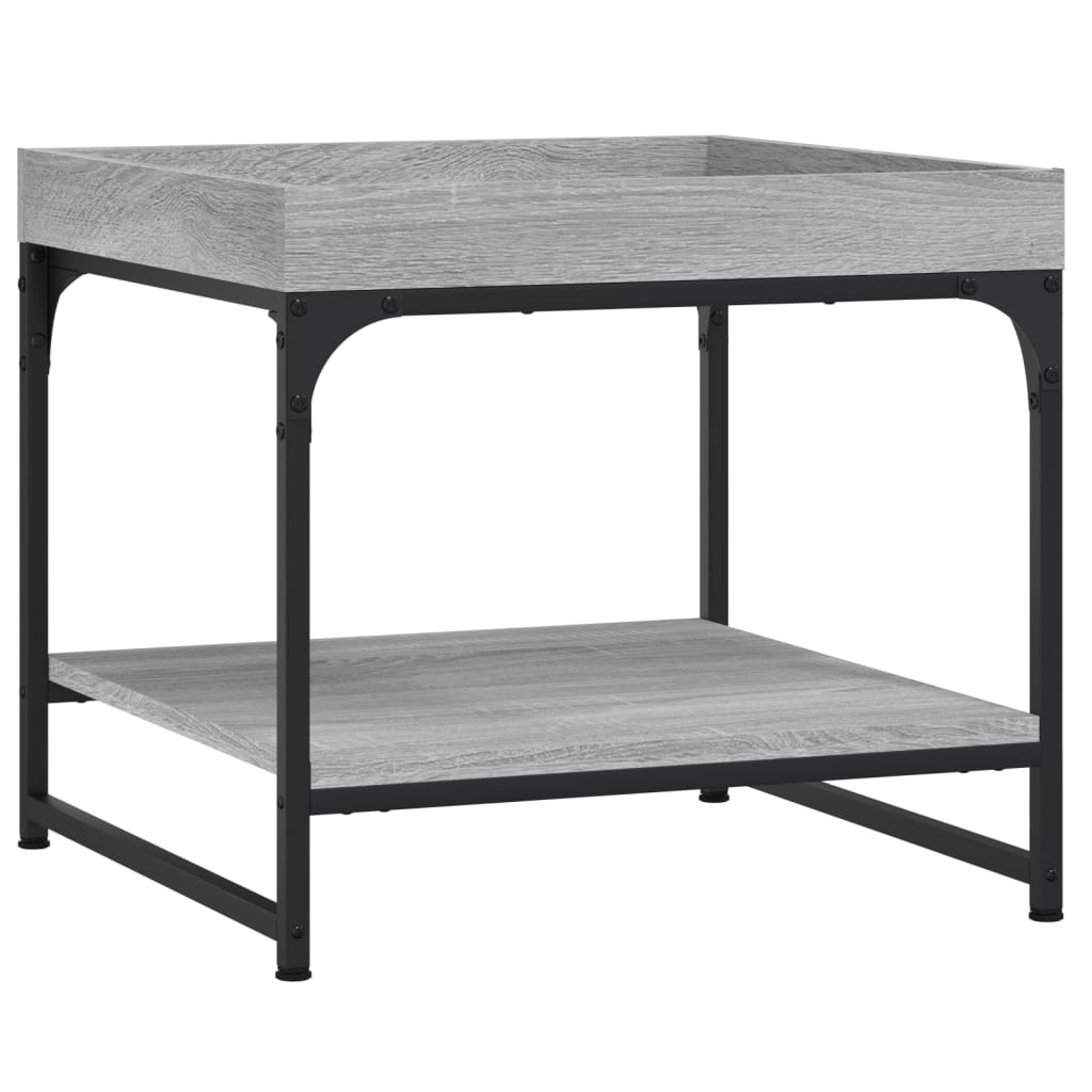 vidaXL Coffee Table Grey Sonoma 49.5x49.5x45 cm Engineered Wood
