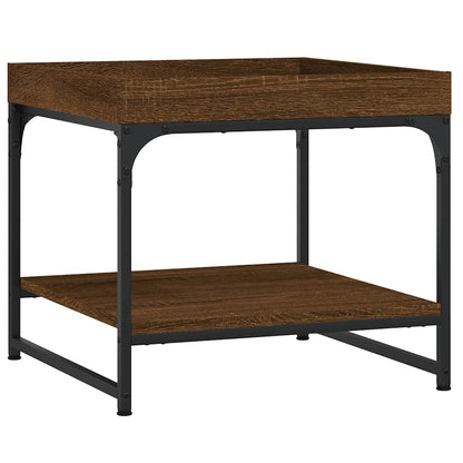 vidaXL Coffee Table Brown Oak 49,5x49,5x45 cm Engineered Wood
