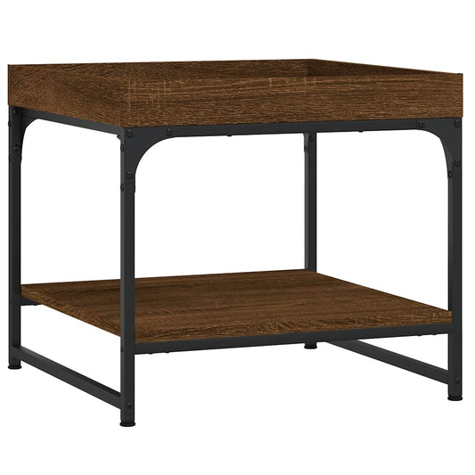 vidaXL Coffee Table Brown Oak 49,5x49,5x45 cm Engineered Wood