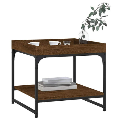 vidaXL Coffee Table Brown Oak 49,5x49,5x45 cm Engineered Wood