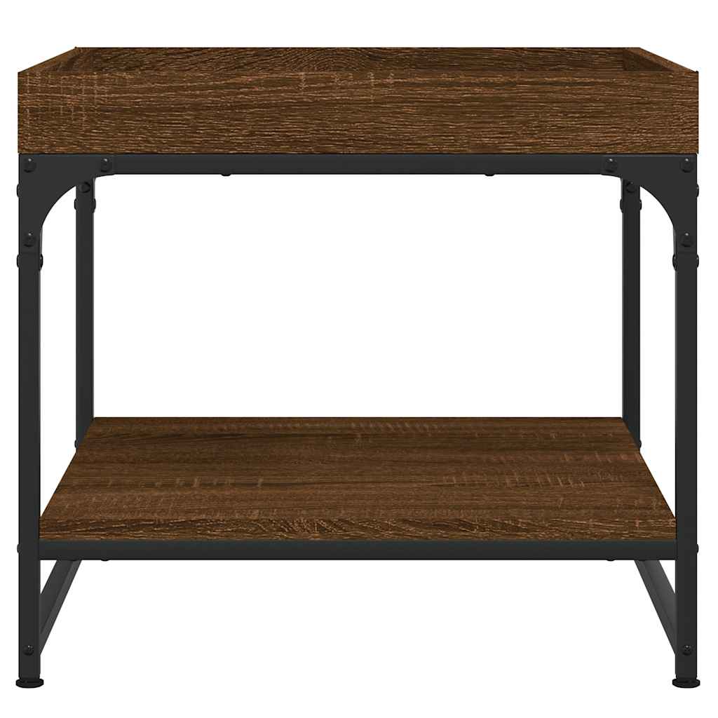 vidaXL Coffee Table Brown Oak 49,5x49,5x45 cm Engineered Wood