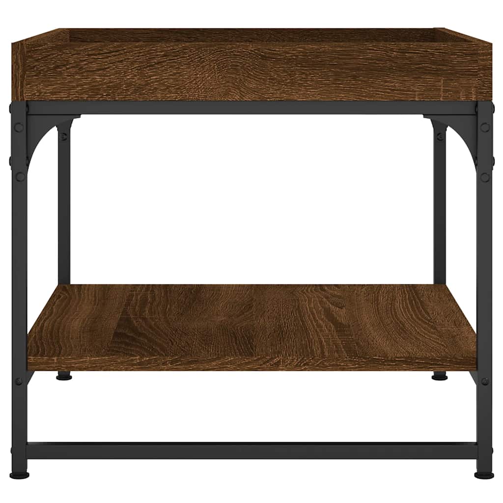 vidaXL Coffee Table Brown Oak 49,5x49,5x45 cm Engineered Wood