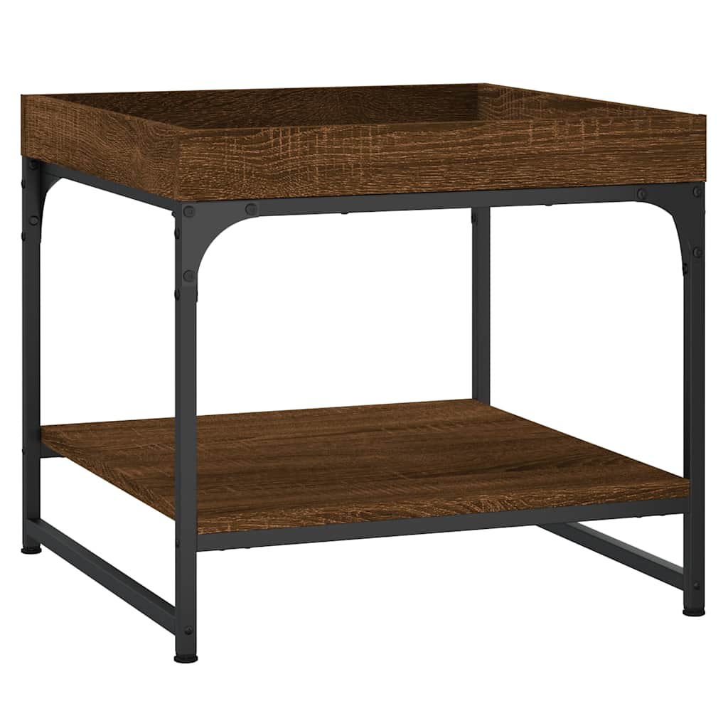 vidaXL Coffee Table Brown Oak 49,5x49,5x45 cm Engineered Wood