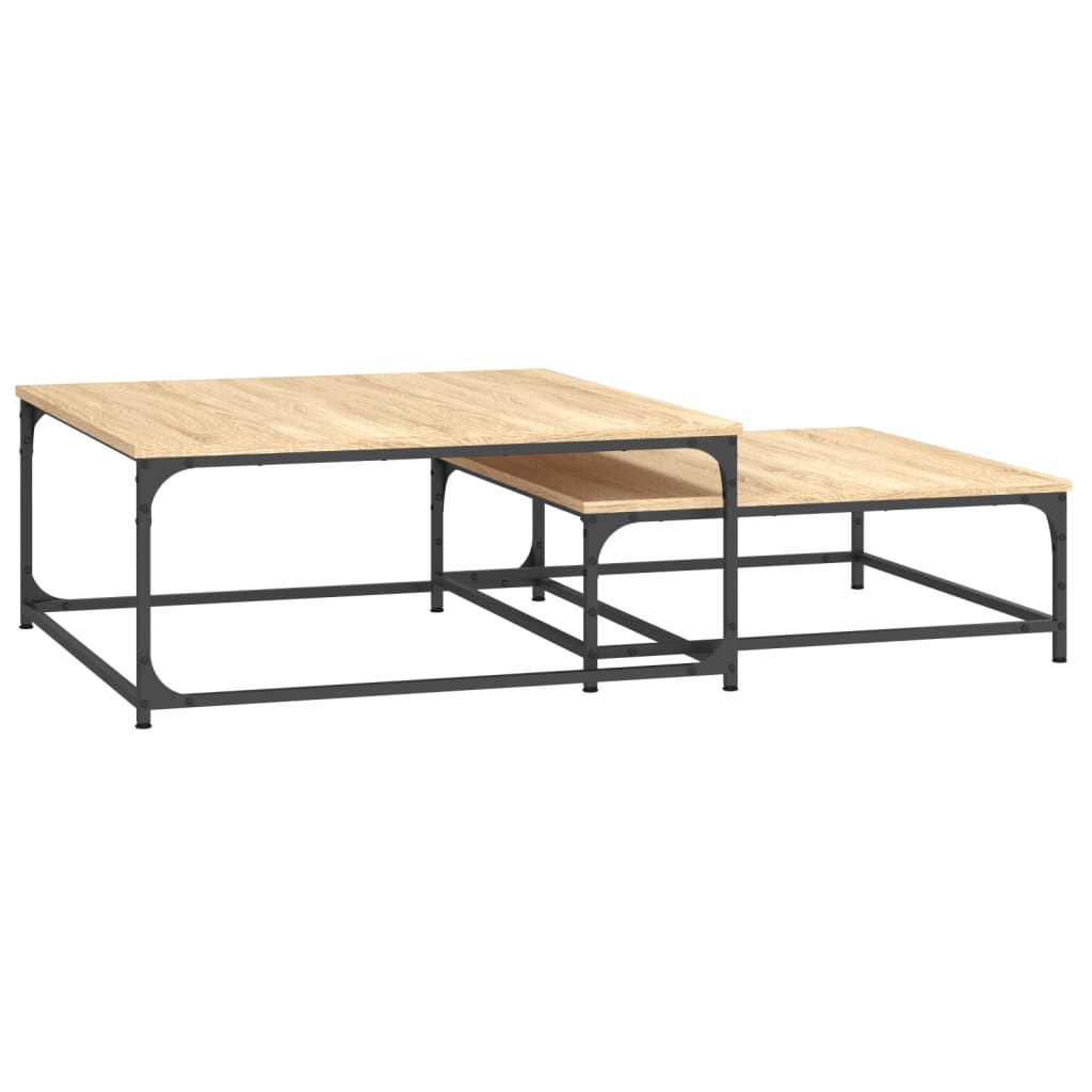 vidaXL Nesting Coffee Tables 2 pcs Sonoma Oak Engineered Wood