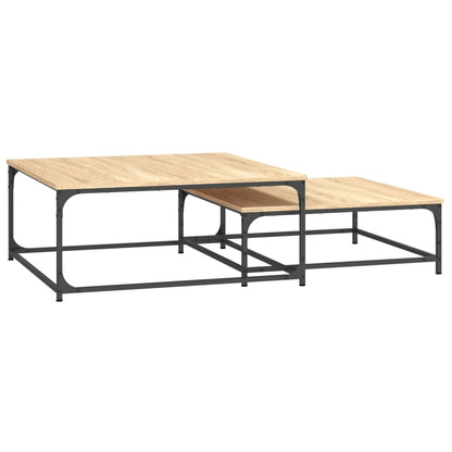vidaXL Nesting Coffee Tables 2 pcs Sonoma Oak Engineered Wood