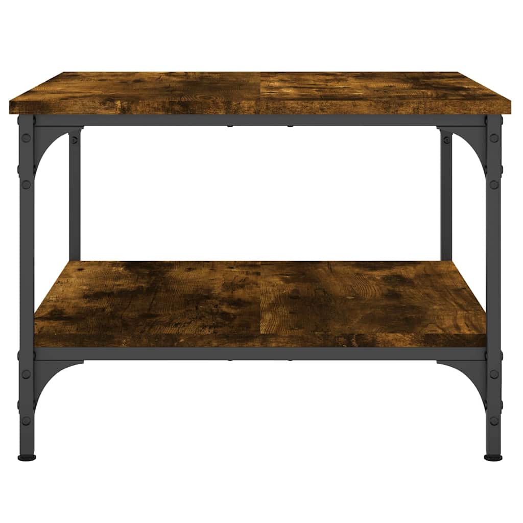 vidaXL Coffee Table Smoked Oak 55x55x40 cm Engineered Wood
