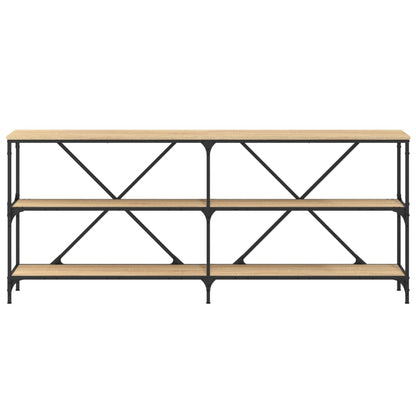 vidaXL Console Table Sonoma Oak 180x30x75 cm Engineered Wood and Iron