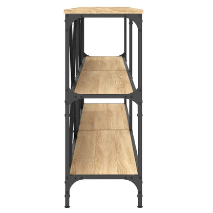 vidaXL Console Table Sonoma Oak 200x30x75 cm Engineered Wood and Iron