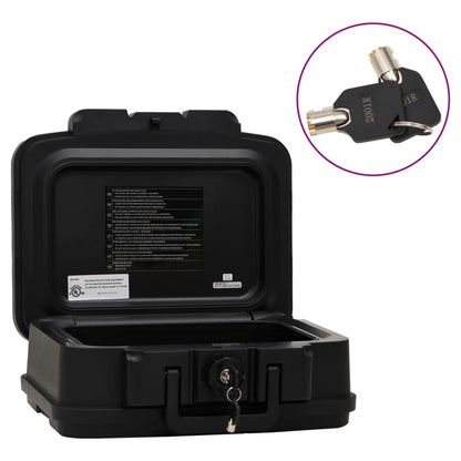 vidaXL Safe Box Black 38x32,5x16,5 cm