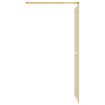 vidaXL Walk-in Shower Wall with Clear ESG Glass Gold 80x195 cm