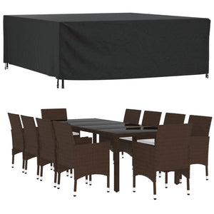vidaXL Garden Furniture Cover Black 260x260x90 cm Waterproof 420D