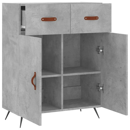 vidaXL Sideboard Concrete Grey 69.5x34x90 cm Engineered Wood