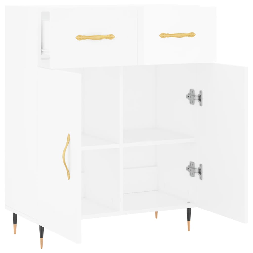 vidaXL Sideboard High Gloss White 69.5x34x90 cm Engineered Wood