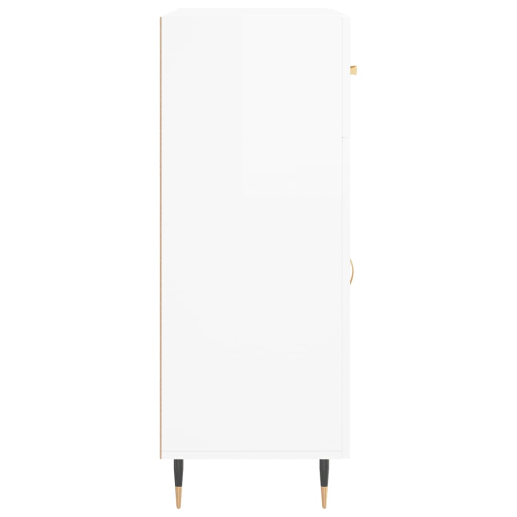 vidaXL Sideboard High Gloss White 69.5x34x90 cm Engineered Wood