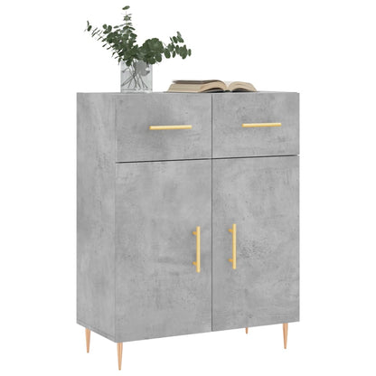 vidaXL Sideboard Concrete Grey 69.5x34x90 cm Engineered Wood