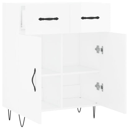 vidaXL Sideboard High Gloss White 69.5x34x90 cm Engineered Wood