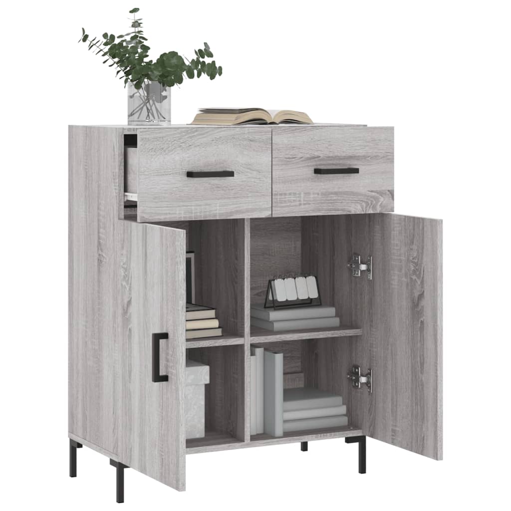 vidaXL Sideboard Grey Sonoma 69.5x34x90 cm Engineered Wood