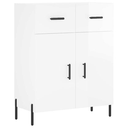 vidaXL Sideboard High Gloss White 69.5x34x90 cm Engineered Wood