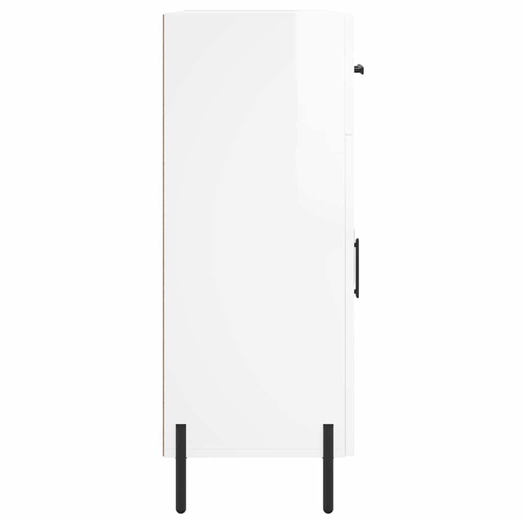 vidaXL Sideboard High Gloss White 69.5x34x90 cm Engineered Wood