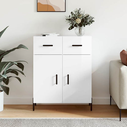 vidaXL Sideboard High Gloss White 69.5x34x90 cm Engineered Wood