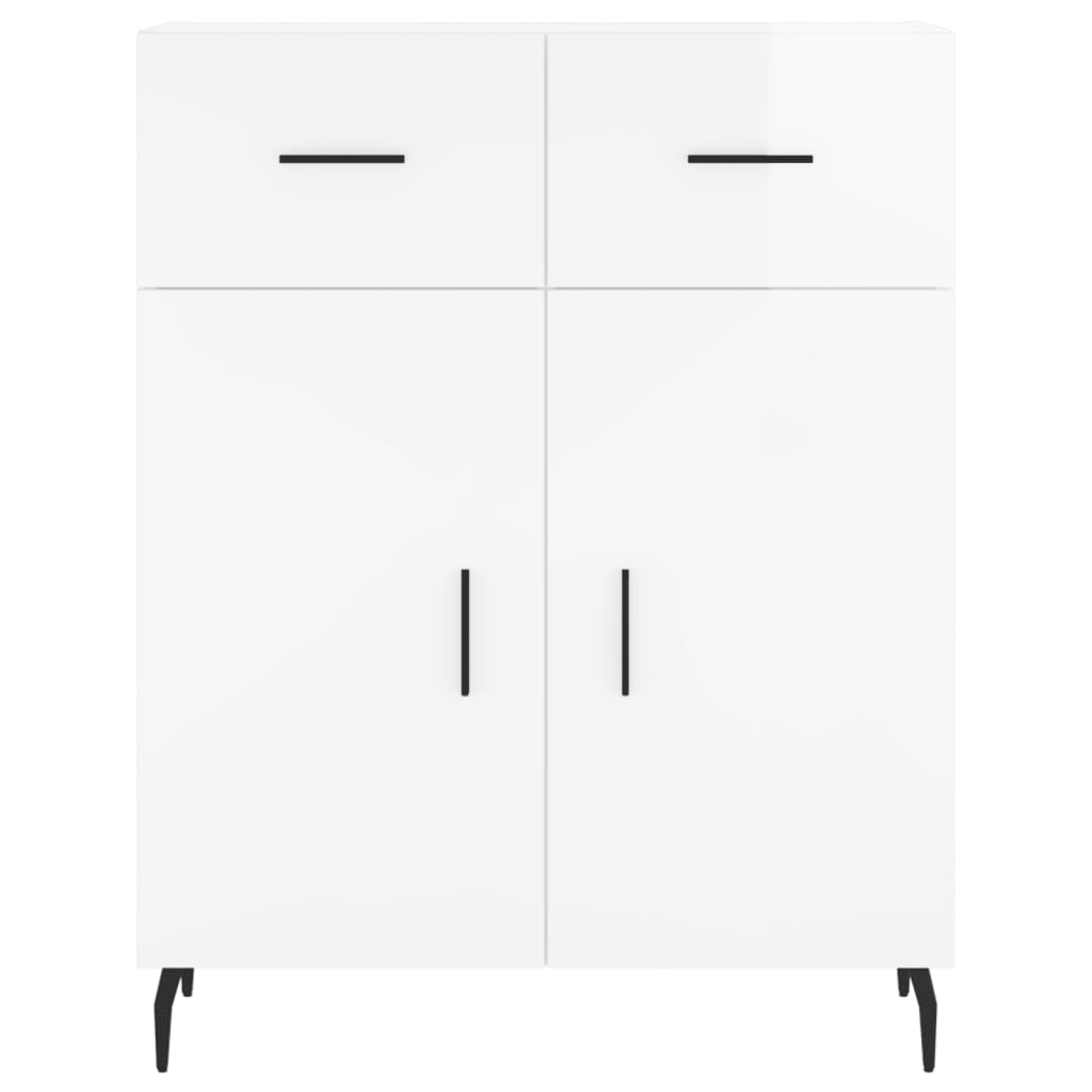 vidaXL Sideboard High Gloss White 69.5x34x90 cm Engineered Wood