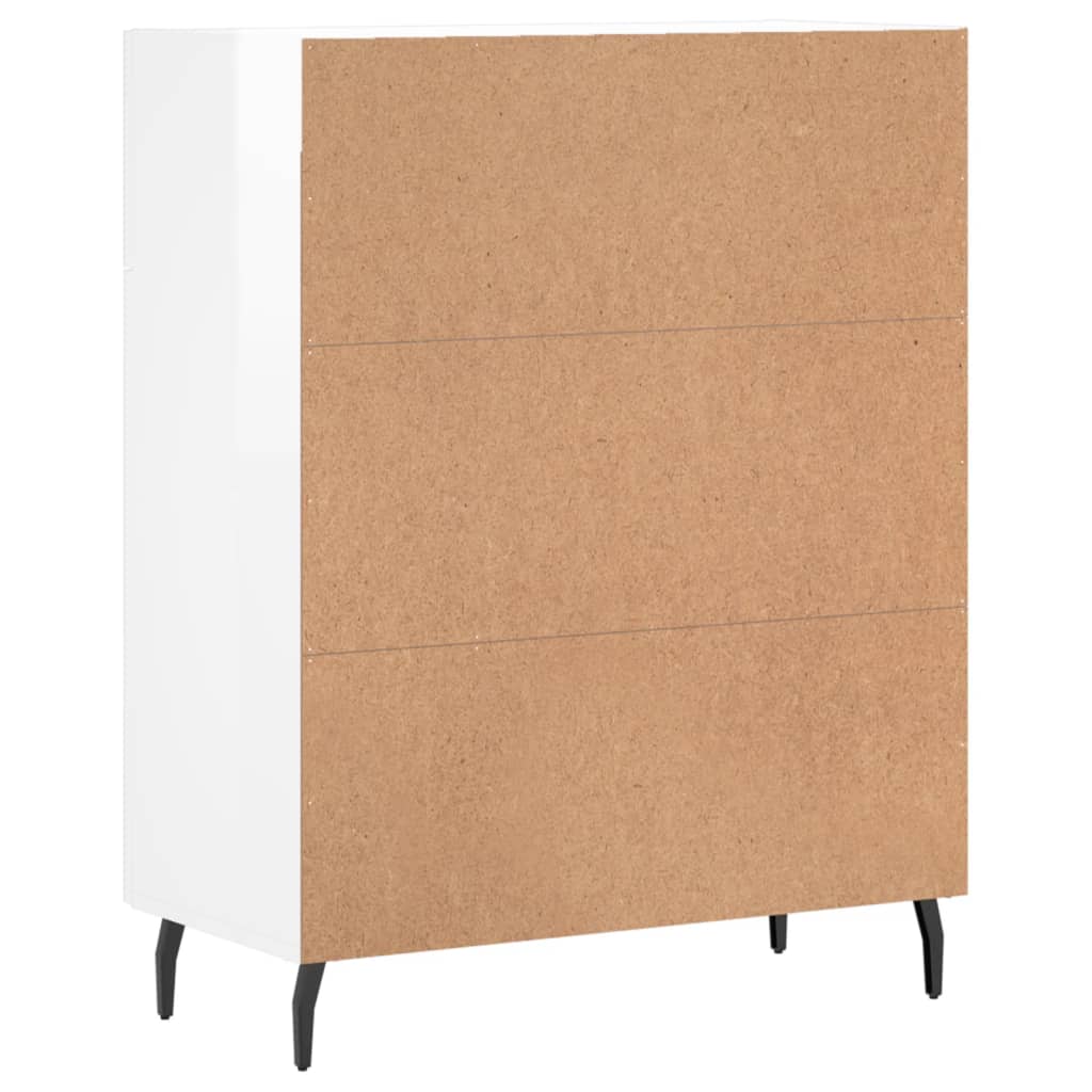 vidaXL Sideboard High Gloss White 69.5x34x90 cm Engineered Wood