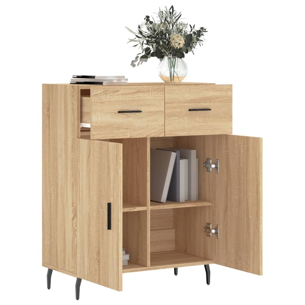 vidaXL Sideboard Sonoma Oak 69,5x34x90 cm Engineered Wood