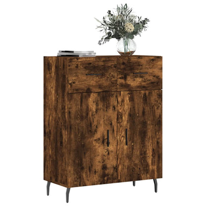 vidaXL Sideboard Smoked Oak 69,5x34x90 cm Engineered Wood