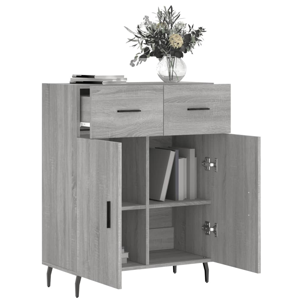 vidaXL Sideboard Grey Sonoma 69,5x34x90 cm Engineered Wood