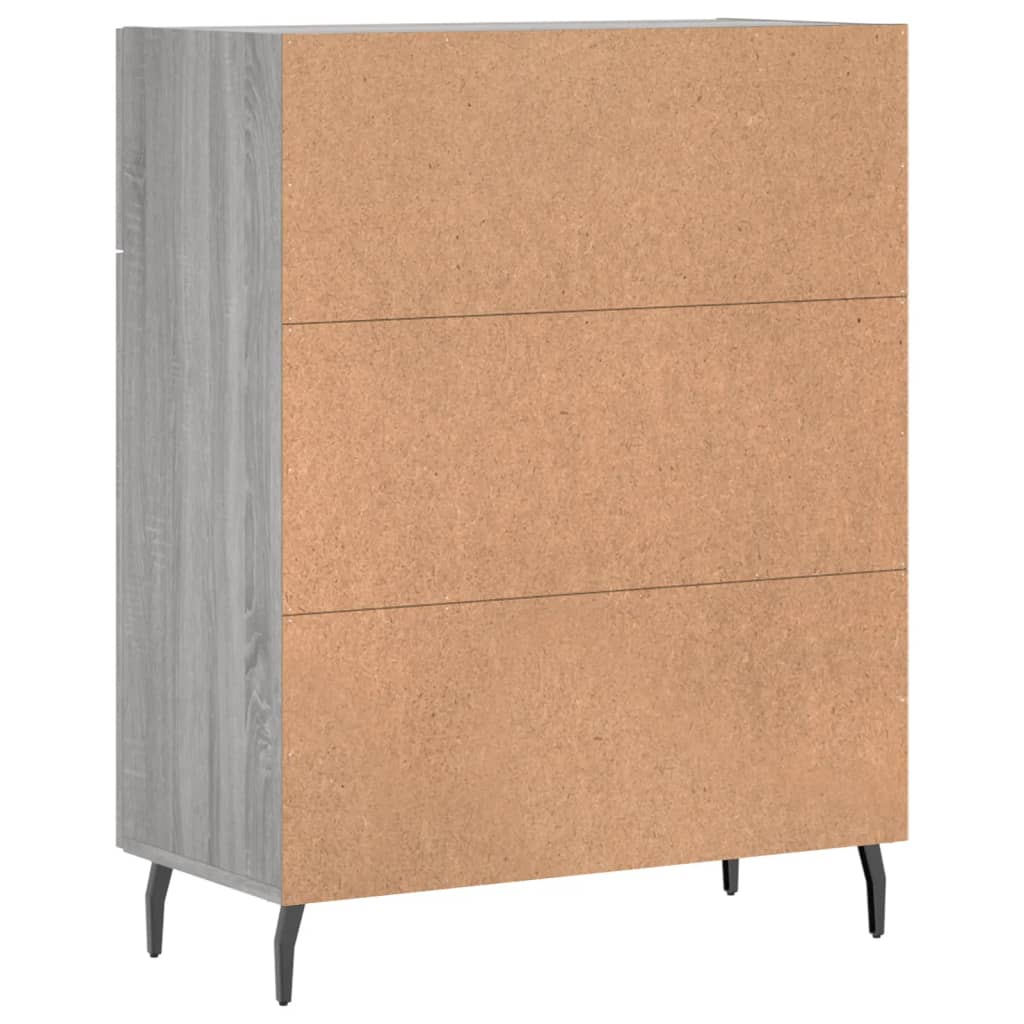 vidaXL Sideboard Grey Sonoma 69.5x34x90 cm Engineered Wood