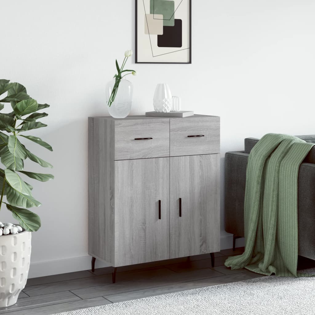 vidaXL Sideboard Grey Sonoma 69,5x34x90 cm Engineered Wood