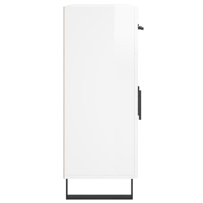 vidaXL Sideboard High Gloss White 69.5x34x90 cm Engineered Wood