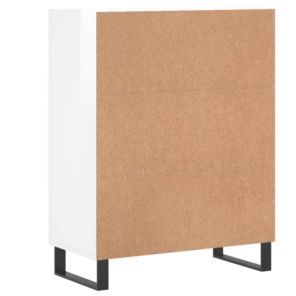vidaXL Sideboard High Gloss White 69.5x34x90 cm Engineered Wood