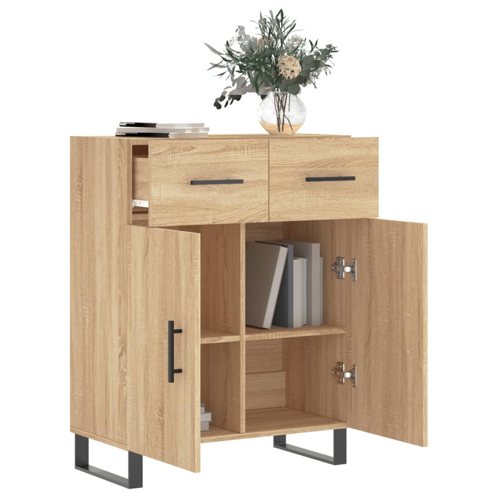vidaXL Sideboard Sonoma Oak 69,5x34x90 cm Engineered Wood