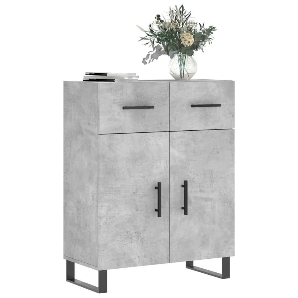 vidaXL Sideboard Concrete Grey 69,5x34x90 cm Engineered Wood