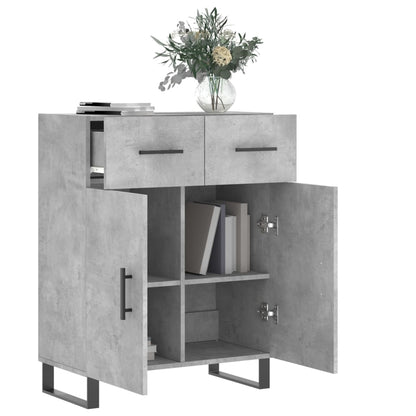 vidaXL Sideboard Concrete Grey 69,5x34x90 cm Engineered Wood