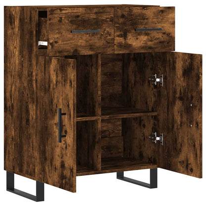 vidaXL Sideboard Smoked Oak 69.5x34x90 cm Engineered Wood