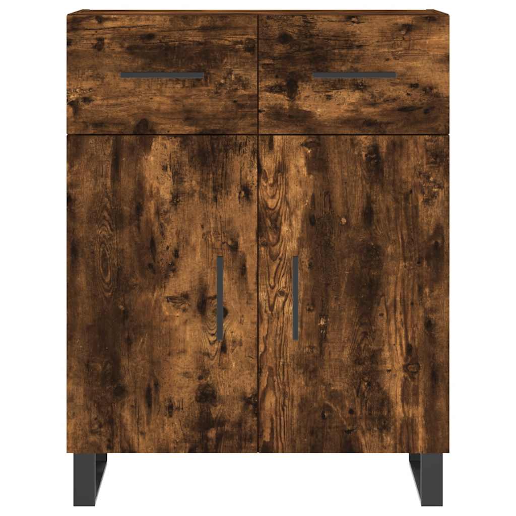 vidaXL Sideboard Smoked Oak 69.5x34x90 cm Engineered Wood