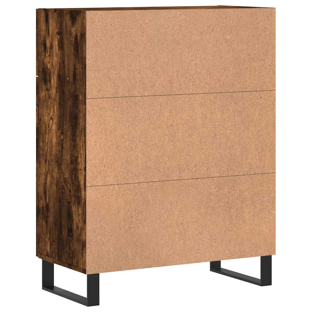 vidaXL Sideboard Smoked Oak 69,5x34x90 cm Engineered Wood