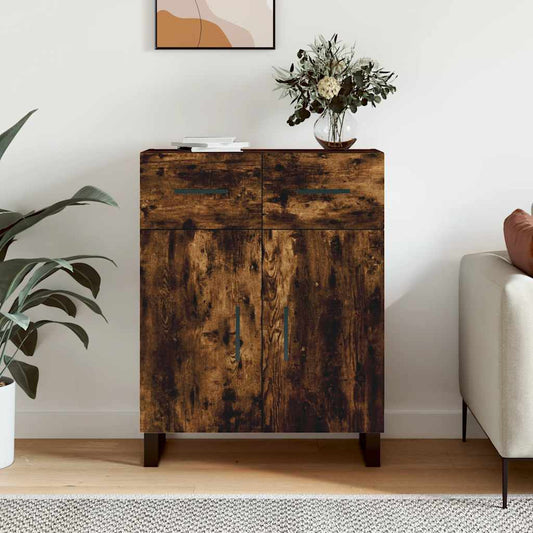 vidaXL Sideboard Smoked Oak 69,5x34x90 cm Engineered Wood