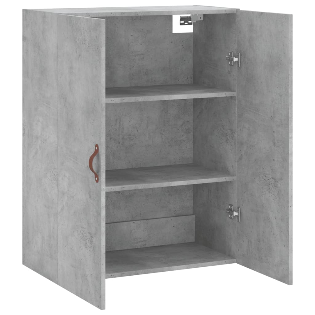 vidaXL Wall Mounted Cabinet Concrete Grey 69,5x34x90 cm