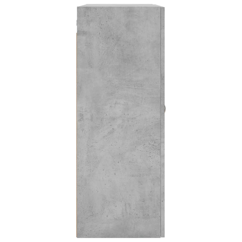 vidaXL Wall Mounted Cabinet Concrete Grey 69,5x34x90 cm