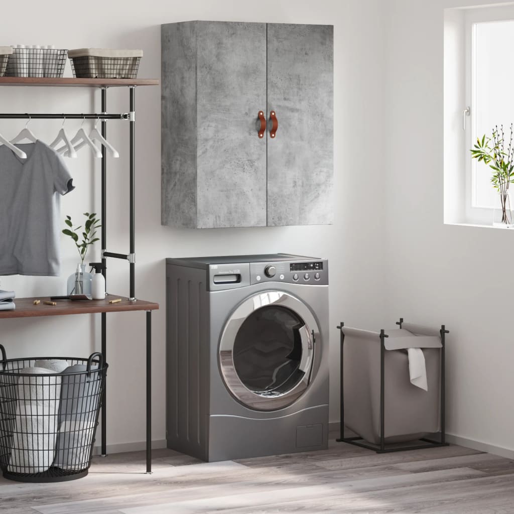 vidaXL Wall Mounted Cabinet Concrete Grey 69,5x34x90 cm