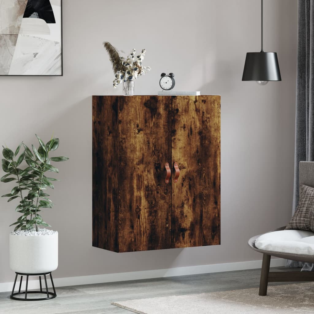 vidaXL Wall Mounted Cabinet Smoked Oak 69,5x34x90 cm