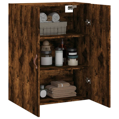 vidaXL Wall Mounted Cabinet Smoked Oak 69,5x34x90 cm