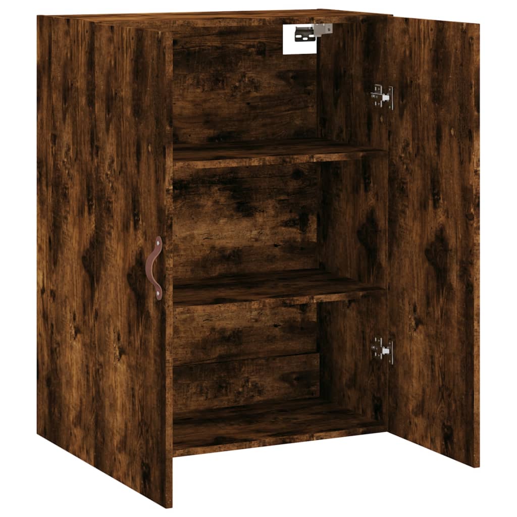 vidaXL Wall Mounted Cabinet Smoked Oak 69,5x34x90 cm