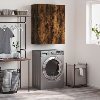 vidaXL Wall Mounted Cabinet Smoked Oak 69,5x34x90 cm