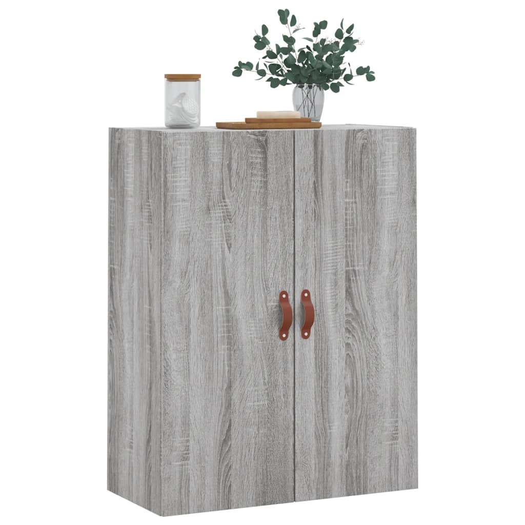 vidaXL Wall Mounted Cabinet Grey Sonoma 69,5x34x90 cm